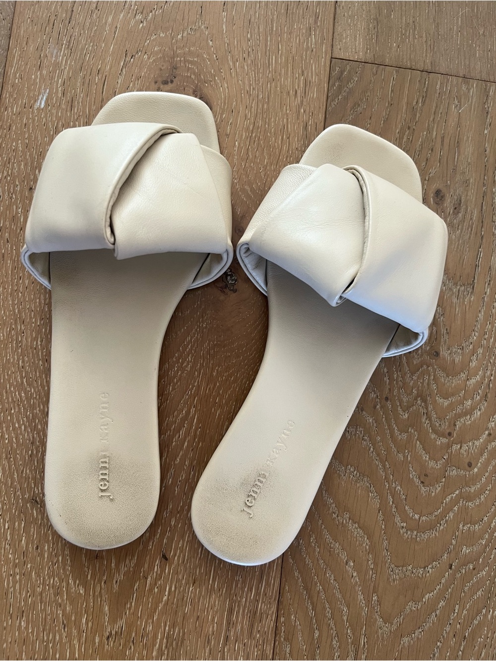Jenni Kayne Ivory Padded Knot Slide Sandals